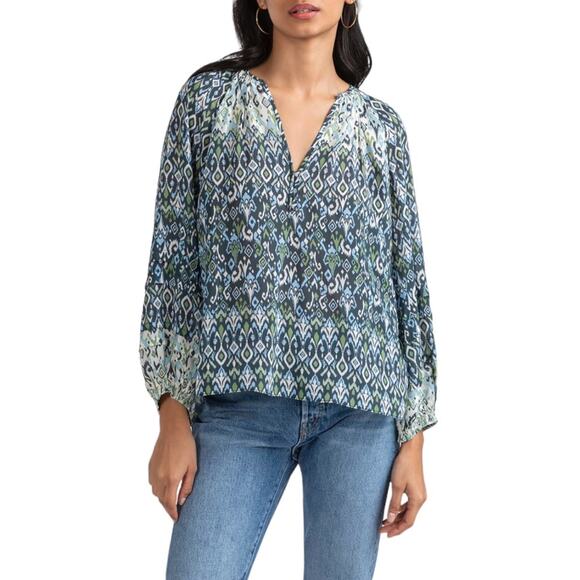 Shoshanna Mirza Printed Blouse Size M - Picture 1 of 9